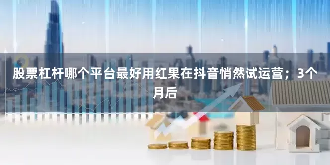 股票杠杆哪个平台最好用红果在抖音悄然试运营；3个月后